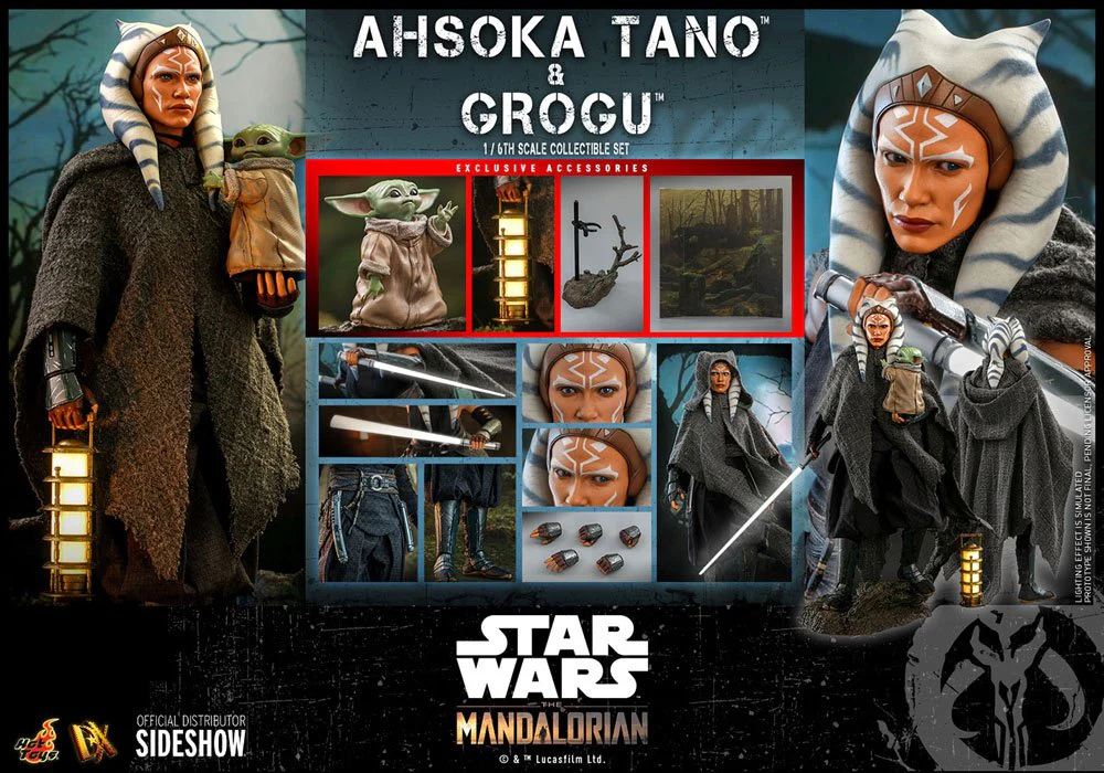 Ahsoka Tano & Grogu Star Wars The Mandalorian Hot Toys - Image 25