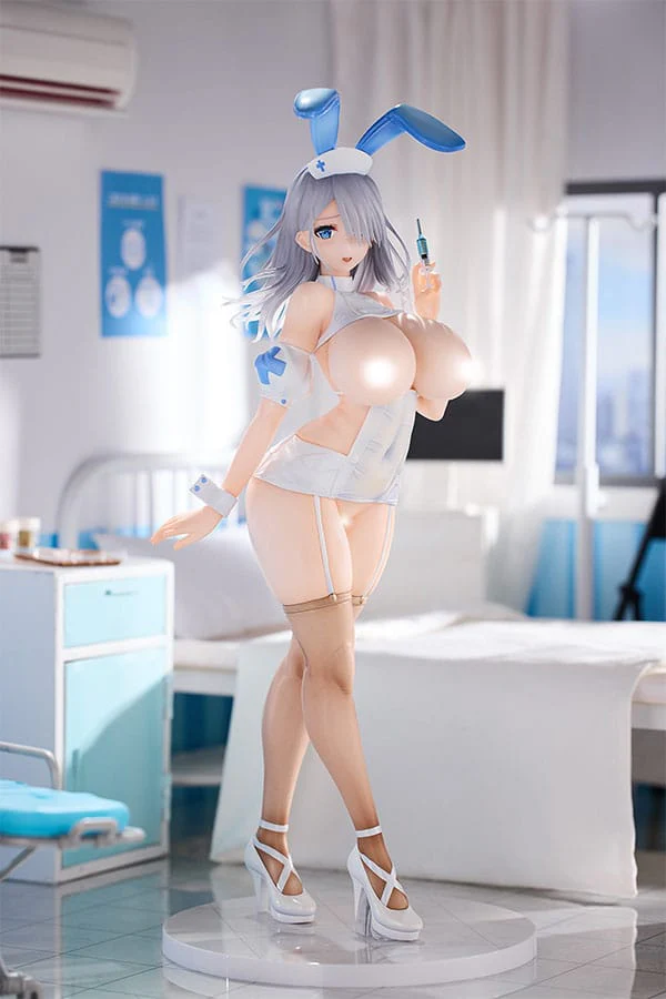 Blue Nurse Bunny Original Character Pink Cat - Image 16