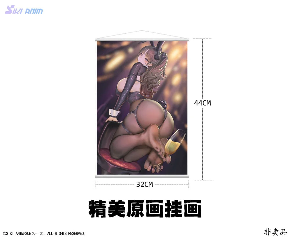 Champagne and Bunny Girl Rose Bare Black Stocking Ver. Original Character SIKI ANIM - Image 23