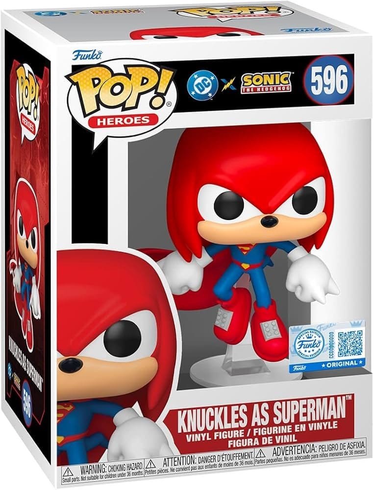 DC x Sonic the Hedgehog POP! Heroes Vinyl Figur Knuckles as Superman - Image 2
