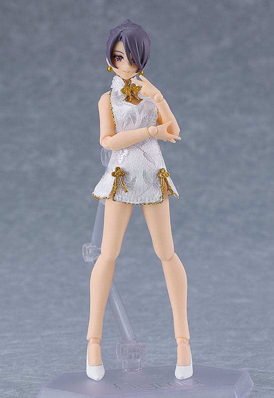 Female Body (Mika) - Mini Skirt Chinese Dress Outfit (White) - Max Factory - Image 2