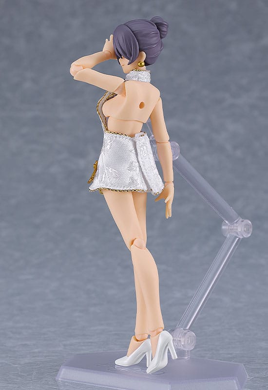 Female Body (Mika) - Mini Skirt Chinese Dress Outfit (White) - Max Factory - Image 4