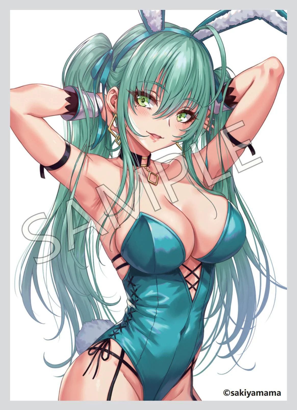 Green Twin Tail Bunny-chan Original Character PartyLook - Image 12