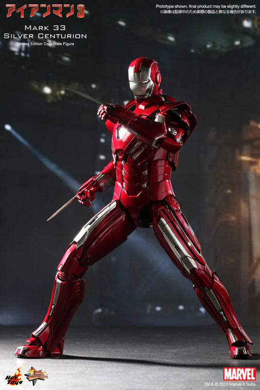 Iron Man Mark XXXIII Silver Centurion Iron Man 3 Movie Masterpiece Hot Toys - Image 6