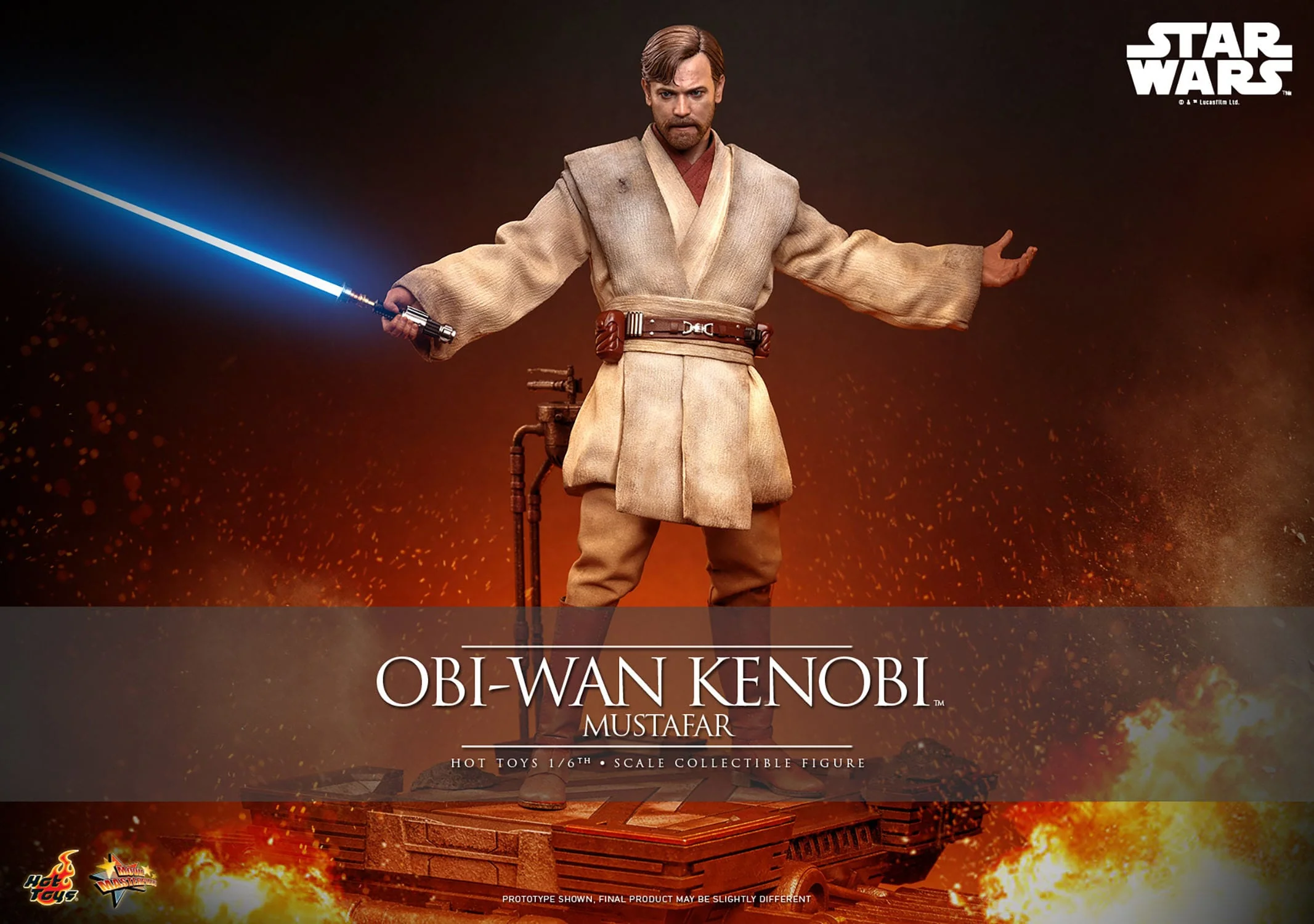 Obi-Wan Kenobi (Mustafar) Movie Masterpiece Hot Toys - Image 2