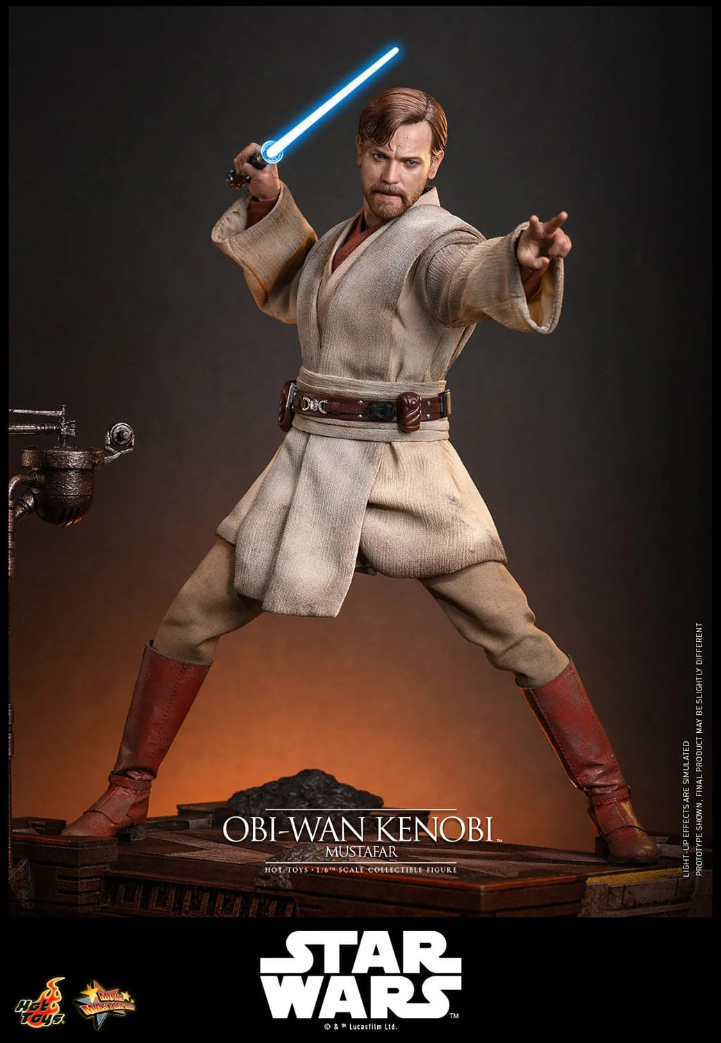 Obi-Wan Kenobi (Mustafar) Movie Masterpiece Hot Toys - Image 3