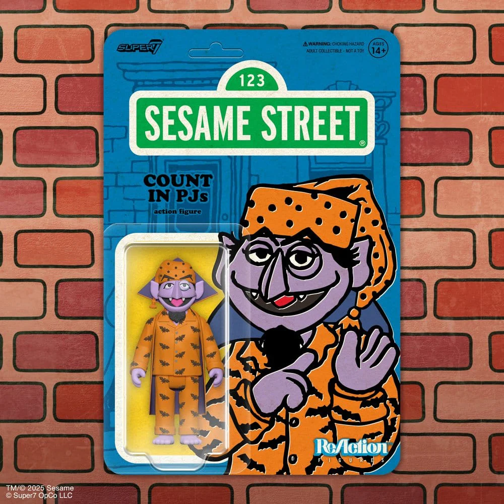 Sesamstraße ReAction Actionfigur Wave 06 Count Von Count (PJs) 10 cm - Image 4