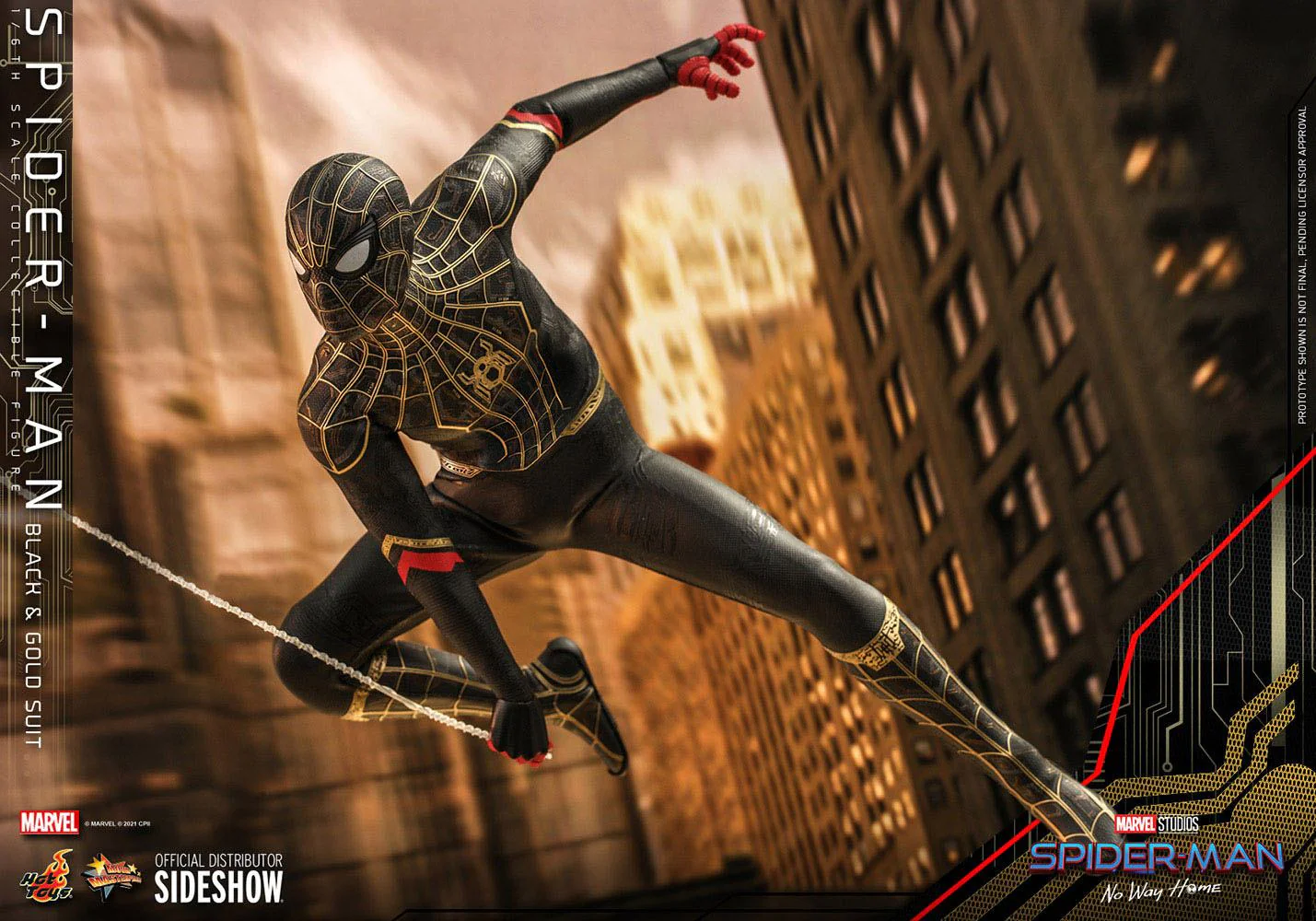 Spider-Man (Black & Gold Suit) Masterpiece Hot Toys - Image 10