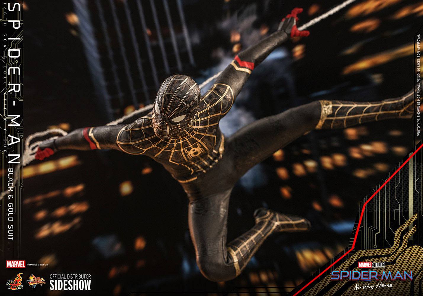 Spider-Man (Black & Gold Suit) Masterpiece Hot Toys - Image 13