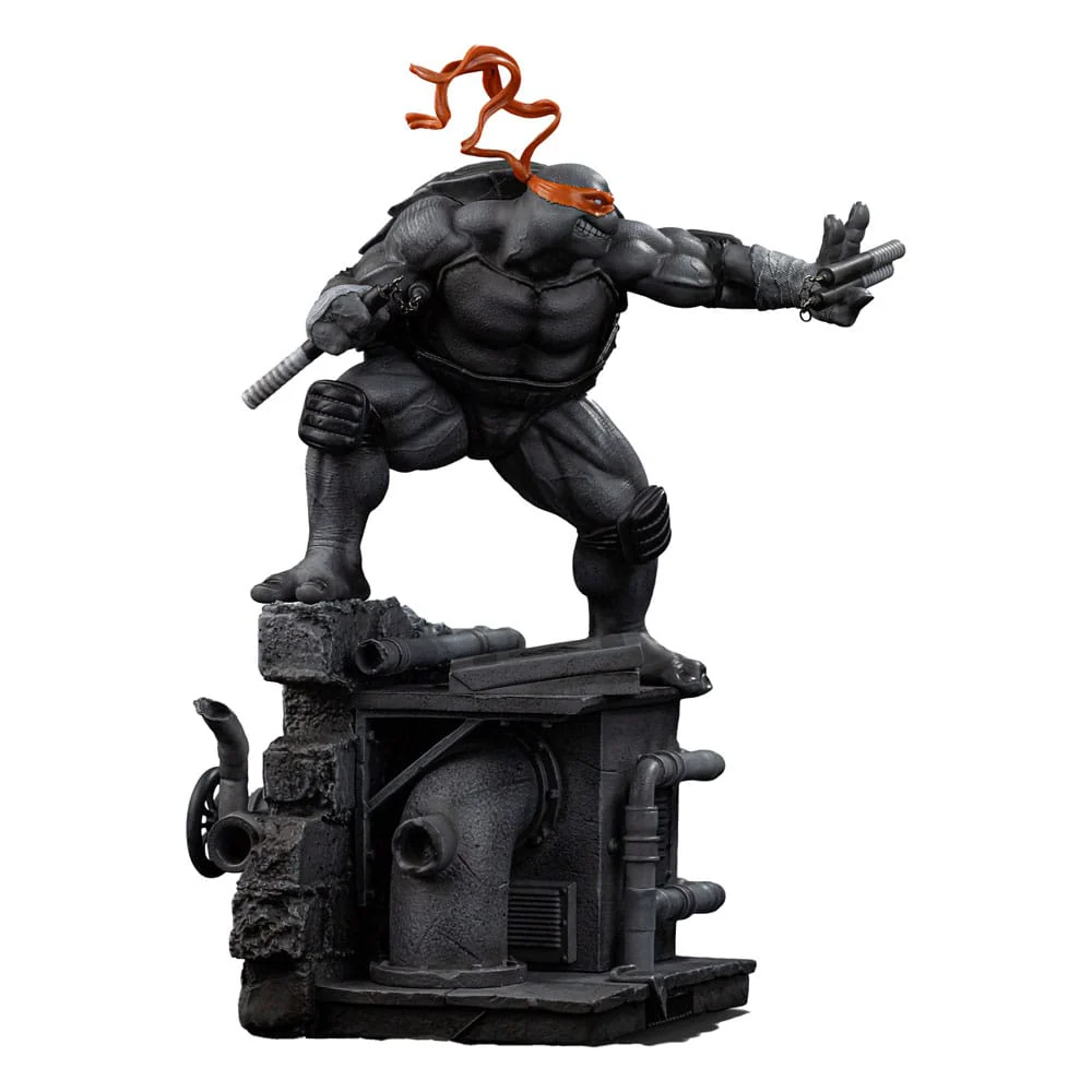 Teenage Mutant Ninja Turtles Art Scale Statue Michelangelo Black and White Variant heo exclusive