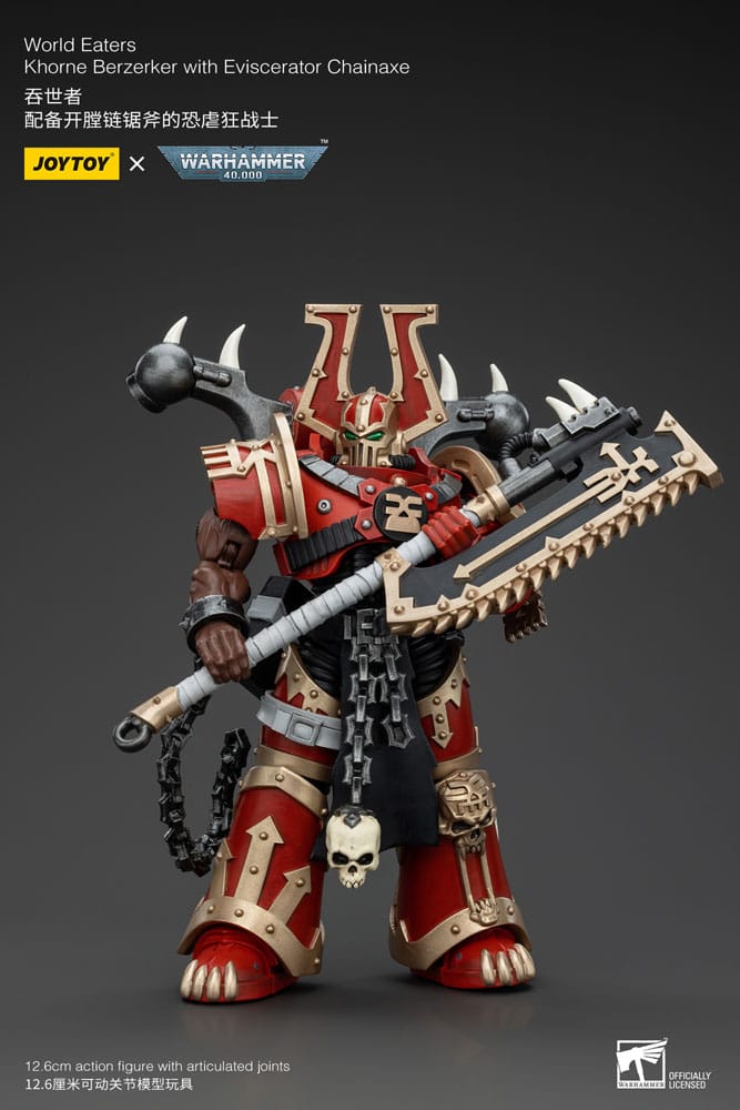 Warhammer 40k Actionfigur World Eaters Khorne Berzerker with Eviscerator Chainaxe - Image 2